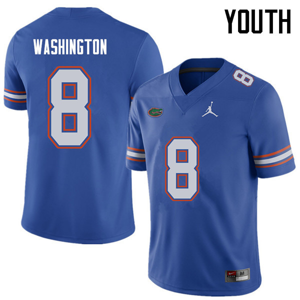 Jordan Brand Youth #8 Nick Washington Florida Gators College Football Jerseys Sale-Royal - Click Image to Close